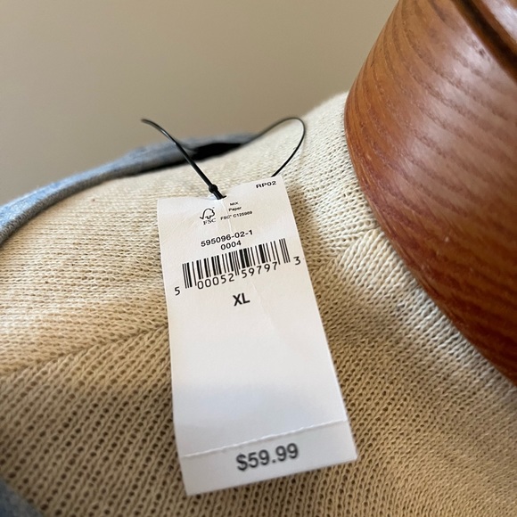 Banana Republic Light Blue Heather Crewneck Sweater XL - Picture 4 of 4